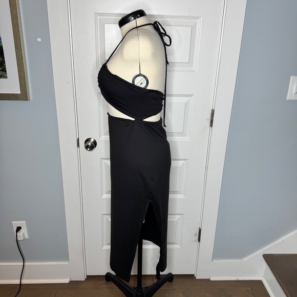 RESA Nikki Dress NWT Revolve Black Halter Tie Dress Size XL  $168 - Picture 3 of 7